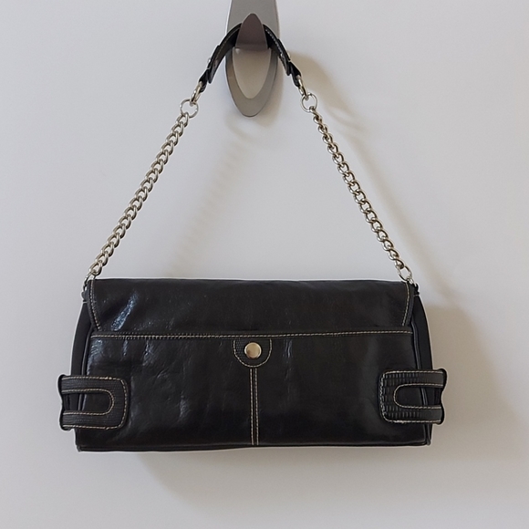 Franco Sarto Purse Black Shiny with silver Metal - Picture 3 of 14